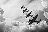  Image of Lancaster bombers from Battle of Britain in World War Two