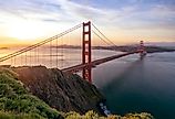 Golden Gate Bridge over San Francisco Bay, Northern California.