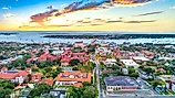 Aerial view of St. Augustine, Florida.