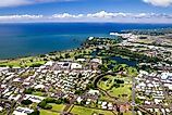 Aerial view of Hilo, Hawaii.