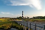 Bodie Island Lighthouse station at the Coastal wetlands and marsh of Cape Hatteras National Seashore - Outer Banks North Carolina. Credit: melissamn/Shutterstock.com