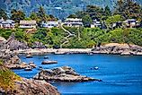 Beautiful coastal homes in Brookings, Oregon.