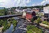 Overlooking the Ammonoosuc River flowing through Littleton, New Hampshire.