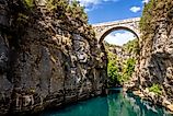 Eurymedon bridge over the Koprucay river gorge in Turkey. Via Shutterstock / Alexey Oblov.
