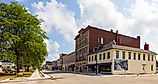 View of the business district on Central Avenue in Connersville, Indiana. Editorial credit: Roberto Galan / Shutterstock.com