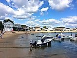 The beach in Madison, Connecticut.