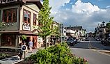 Street view in Lake Placid, New York.