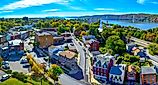 Aerial view of Poughkeepsie, New York.