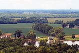 An aerial view of Elsah, Illinois. Editorial Credit: Fsendek, Shutterstock.com