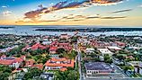 An aerial view of St. Augustine, Florida. Shutterstock.com