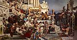Humans punished and lit up as torches by Emperor Nero. Image credit: Henryk Siemiradzki, Public domain, via Wikimedia Commons.