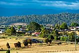 View of the town of Deloraine, Tasmania, AUS. 