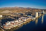 Aerial View of Laughlin, Nevada on the Colorado River.