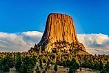 Devils Tower National Monument near Sundance Wyoming. 