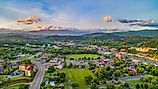 Aerial view of Pigeon Forge, Tennessee.