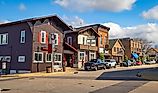 Charming Swiss-style houses and scenic streets of New Glarus, Wisconsin. Image credit: Photo Spirit / Shutterstock.com.