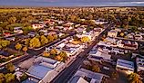 Aerial view of Penola, South Australia.