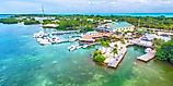 Islamorada coastline, aerial view of Florida.