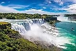 View of American falls at Niagara falls. 