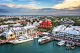 Aerial view of Key West, Florida.