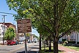 Sign on Market Street with some history of the city of Salem, New Jersey, via Rosemarie Mosteller / Shutterstock.com
