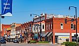 A sunny view of the Ponca City cityscape. Editorial credit: Kit Leong / Shutterstock.com.