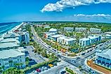 Aerial view of Santa Rosa Beach in Florida.