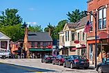 Main Streets Market and Cafe in historic town center of Concord, Massachusetts. 
