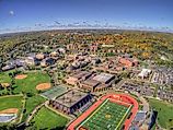 Aerial view of the University of Minnesota in Duluth, Minnesota.