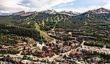 Aerial drone photo - Rugged Rocky Mountains of Breckenridge, Colorado.