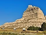 The Scotts Bluff National Monument in Nebraska.