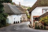 Thatched roof houses in West Lulworth, England (Bourne for nature via Shutterstock)