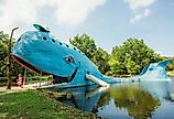 Iconic Blue Whale on Route 66 in Catoosa, Oklahoma. Image credit Logan Bush via Shutterstock