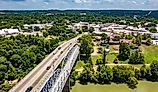 Aerial view of Bastrop in Texas.