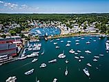 Aerial view of Manchester-by-the-Sea, Massachusetts.