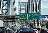 Traffic on George Washington Bridge. 
