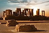 Sunrise in Persepolis, capital of the ancient Achaemenid Kingdom in Iran.