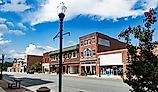 Rustic buildings along the main street in Pocomoke City, Maryland. Editorial credit: Kosoff / Shutterstock.com
