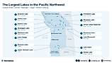 infographic showing the largest lakes in the pacific northwest