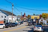 Main Street in the historic town center of Wolfeboro, New Hampshire. Editorial credit: Wangkun Jia / Shutterstock.com.