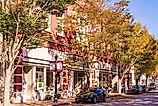 Shady Trees line the Sidewalk in the New Bern Historic District. Editorial credit: Wileydoc / Shutterstock.com