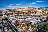 Aerial view of downtown Boulder City, Nevada.