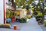 The shopping district of the town Niagara-on-the-Lake, Ontario, Canada. Editorial credit: Dennis MacDonald / Shutterstock.com