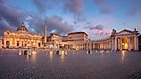 View of St. Peter's Basilica in the Vatican City.