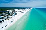 Aerial view of Grayton Beach, Florida, on a beautiful spring afternoon.