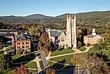 The Thompson Memorial Chapel on the campus of Williams College in Williamstown, Massachusetts.