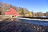 Historic Red Mill in Clinton, New Jersey.