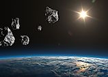 Asteroids close to Earth. Image Credits: buradaki via Shutterstock