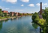 Cayuga and Seneca Canal in Seneca Falls, New York State.
