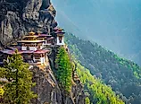 The Tiger's Nest is found on the rocks in Bhutan